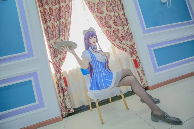 霞之丘诗羽女仆cos场照