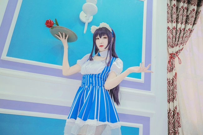 霞之丘诗羽女仆cos场照