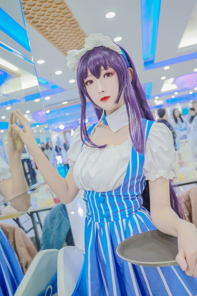 霞之丘诗羽女仆cos场照