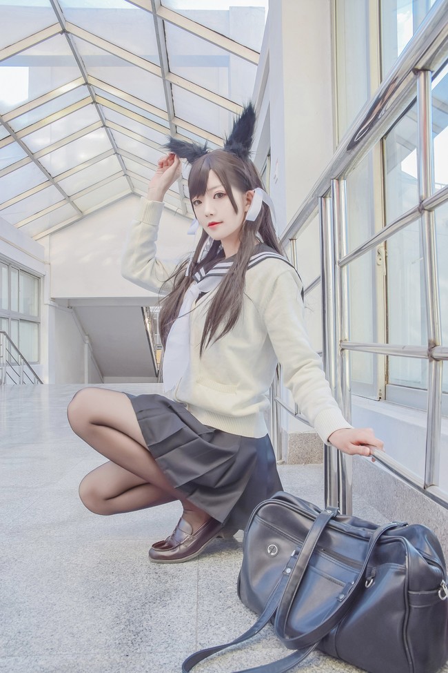 碧蓝航线爱宕犬jk cos