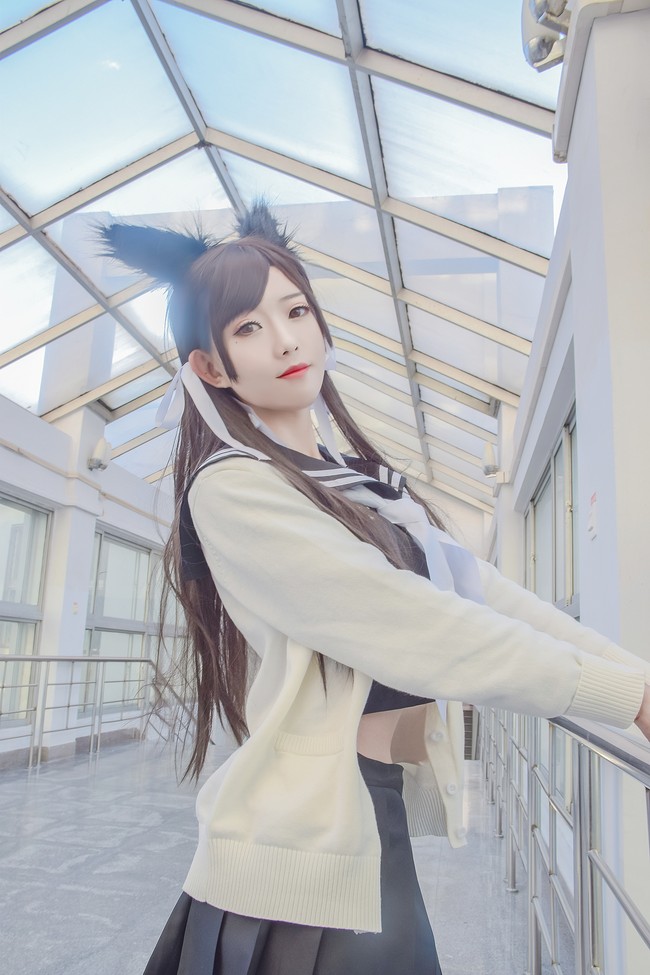 碧蓝航线爱宕犬jk cos