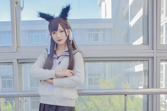 碧蓝航线爱宕犬jk cos
