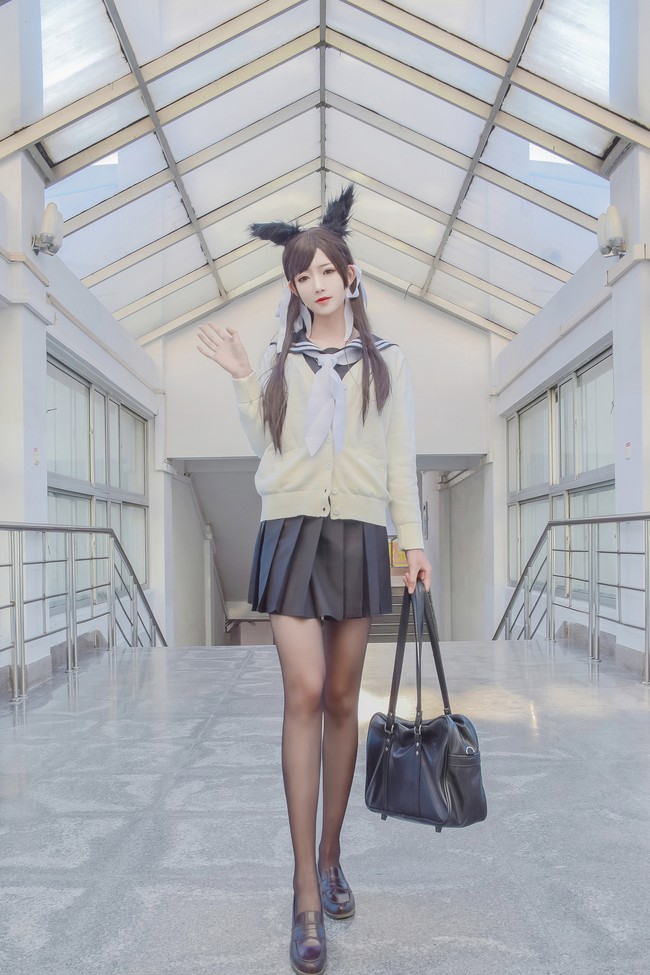 碧蓝航线爱宕犬jk cos