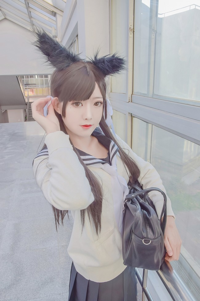 碧蓝航线爱宕犬jk cos