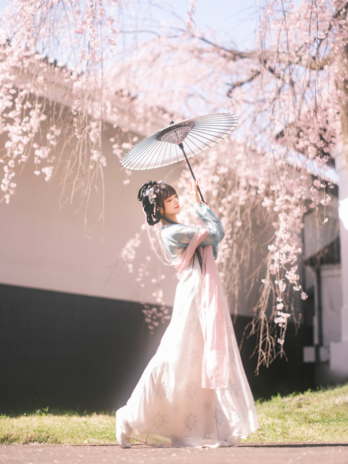 拍了汉服与樱花~